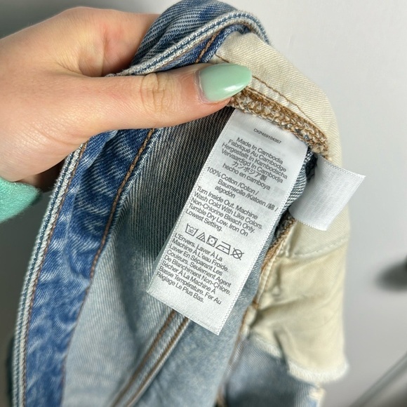 NWT Madewell Relaxed Destructed Edition Denim Shorts Size 33 - Picture 6 of 12